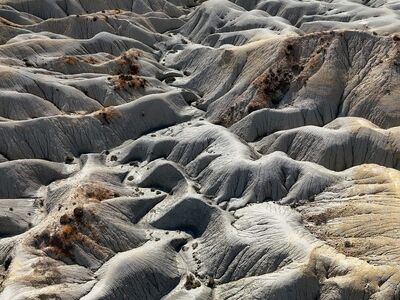 desert, nature, landscape, sand, dry, rugged, lowland, dryness, mountain, ridge, geology, eroded structure, rocky terrain, light gray, cliffs, hiking, wilderness, barren
