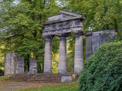 ruins, architecture, old, historical, column, natural surroundings, walls, nature, dilapidated, park, march, tourism, stone steps, decayed, railing, outdoor, monument, historical landmark, culture, sight