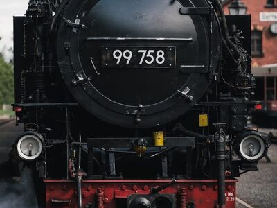 steam locomotive, black, retro, historical, railway station, freight train, morning, industrialization, travel, old machinery, construction, rusty, technology, metal, wheels, transport, carriage, furnace, old-fashioned, tour, frontal view
