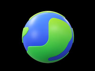 globe, planet, green planet, blue and green, icon, earth, 3d, space, ecology, environment, environmental protection, sustainability, eco-friendly, global, abstract, simulation, sphere, earth symbol, cartoon, minimalistic, graphic