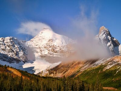 banff, banff national park, mountains, clouds, autumn, rockies, canadian rockies, canadian landscape, scenic, nature, alberta, alberta national parks, canada, scenery, trees, forested, snowy mountains, forest tree, hiking, travel, Banff, Alberta, Canada