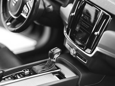 car, automotive, interior, console, dash, center, car wallpapers, shift, lever, black and white