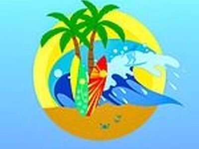 surfboards, surf, sport, nature, waves, palm trees, crabs, beautiful wallpaper, beach, wallpaper
