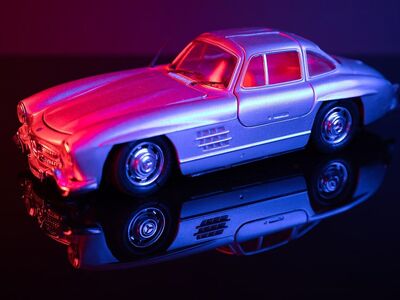 car, vehicle, lightpainting, long exposure, light painting, light art, light, multicoloured, flashlight, shining, abstract, mood, model car, toy, automobile, antique car, model, sports car, classic, old, mercedes, benz, daimler