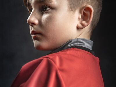 boy, portrait, child, clothing, face, kid, pose, sport, football