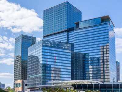 building, architecture, osaka, urban, skyscraper, facade, modern, design, reflection, glass, window, japan