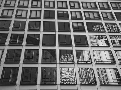 window front, window, modern, architecture, building, facade, reflection, design, glass, lines, paris