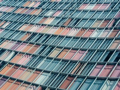 facade, window, architecture, glass, building, office building, skyscraper, structure
