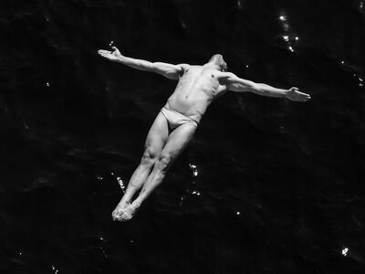 sport, jump, bounce, plunge, to swim, swimmer, kennedy, high, strength, aesthetic, body, male, athlete, adventure, risk, to fall, danger, professional, success, drop, sea, summer, nature