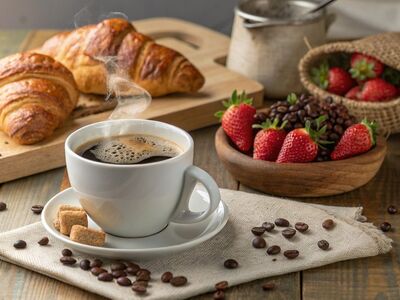 coffee, café, latte, cappuccino, espresso, barista, latte art, coffee cup, coffee beans, grinder, iced coffee, hot coffee, café interior, coffee shop, cozy café, coffee culture, breakfast, croissant, coffee lifestyle, caffeine, mug, takeaway coffee, americano, flat lay, cup, ai generated