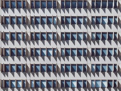 facade, windows, shadows, architecture, building, structure, urban, office