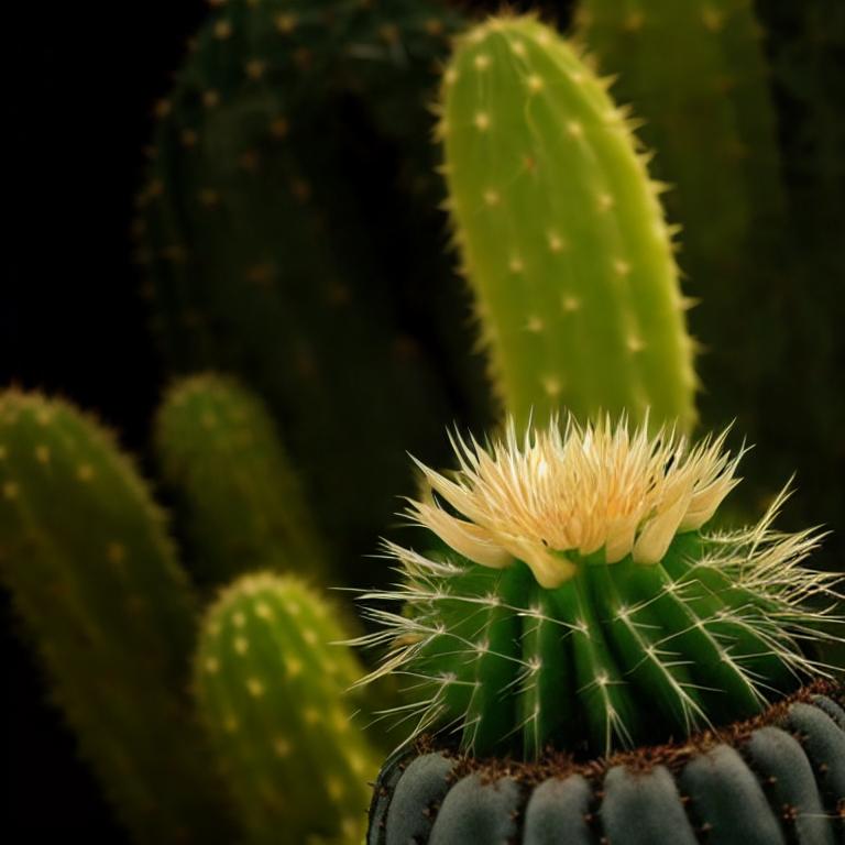 cactus, nature, spines, botany, potted, garden, macro, close-up, growth, natural light, natural beauty, contrast, green, outdoor, drought, photography, succulent, snap, sharp, detail — Багет
