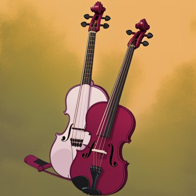 viola, violin, guitar, nature, music, violet, objects, instrument, song, sound, guitarist, acoustic, ai generated