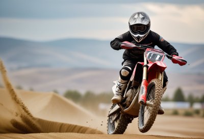 motorcycle, motocross, race, speed, sand, adrenaline, smart, glowing, extreme sport, stunt, rappelling, helmet, armor, terrain, thrill, camera, control, tag, entertainment, gear