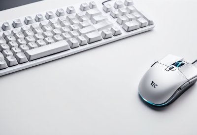 wireless, keyboard, mouse, earphones, table, minimalist, technology, workspace, white, modern, device, electronics, accessories, office, digital, arrangement, cursor, emptiness, desktop