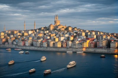 galata, galata tower, istanbul, turkey, city, river, sea, panorama, historic, blue, cloud, architecture, coast, old town, view, tourist attraction, shore, nature, cityscape, europe, major tourist destination