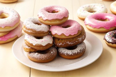 donut, donuts, doughnuts, sweet, bakery, doughnut, cake, food, indonesia, ai generated