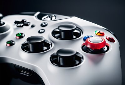 video games, game console, controller, joystick, xbox, gamepad, buttons, white, technology, entertainment, free play, multiplayer, simulation, digital, comfortable, microphone, social, online, modern, black background