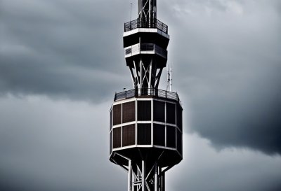 tower, television, structure, city