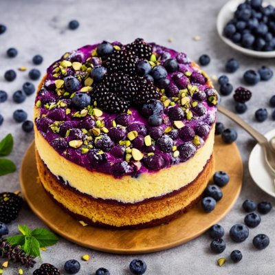 cake, blueberries, blackberries, pistachios, lavender, dessert, colorful, rustic, teapot, raspberries, fruit, gluten-free, vegetarian, homemade, pudding, recipe, healthy, rustic dining, baking