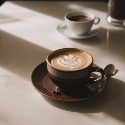 coffee, hot chocolate, latte art, book, chocolate, light, café, relaxation, reading, coziness, aroma, warm, wooden tray, calm atmosphere, white color, natural materials, comfort, board