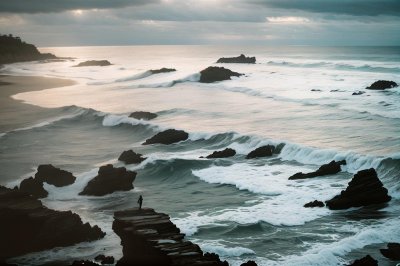 beach, water, natural, nature, surf, coast, travel, cove, cliffs, summer, shore, spain, mountains, untouched nature, scrub, blue water, rocks, trees, wilderness, horizon