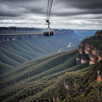 blue mountains, cable car, view, landscape, tourist attraction, nature, mountains, trees, tourism, plateau, travel, panorama, australian highlands, hiking, horizon, earth, flora, eco-tourism, icon, australian nature