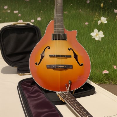 guitar, rose, mandolin, musical instrument, spring blossom, art, natural background, chord, rose flower, close-up, guitar rose, guitar design, music, petals, soundhole, guitar strings, musical motif, guitar ornaments, vintage style, beautiful flower