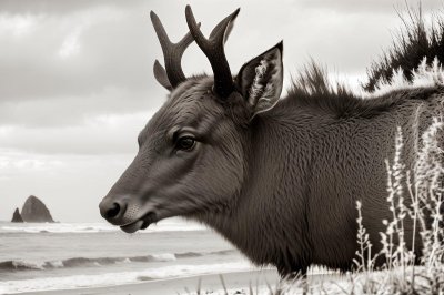 elk, wildlife, beach, nature, cannon beach, photography, travel, adventure, sand, pacific northwest, elk photography, explore oregon, sunset, oregon nature, travel photography, pacific, nature landscape, boat, contrast