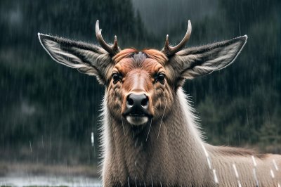 elk, rain, nature, wildlife, west coast, precipitation, nature photography, close-up, fur, portrait, noise, natural habitat, antlers, rural, glacier, pacific, outdoors, wet, environment, oregon