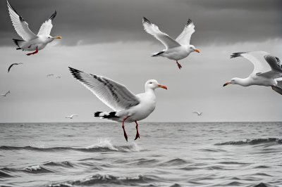 gull, nature, wildlife, seabird, beak, feathers, waterbird, white color, shore, ring-billed gull, water environment, yellow legs, dry, sand, animal, beach, coastal, sunset, promenade, nature walk