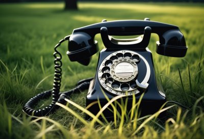 retro, telephone, rotary, vintage, grass, retro phone, analog, nostalgia, retro style, lawn, old-fashioned, historical, memory, old-world charm, outdoor, vintage telephone line, world of the past