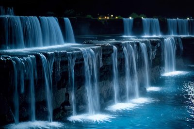 fountain, waterfall, blue, water, urban, flow, texture, city fountain, water surface, outdoors, background, refreshing, dawn, nature, reflection, wet, water fountain, cascade, clear, splash