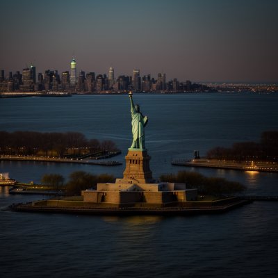 statue of liberty, new york, ellis island, world heritage icon, monument, tourist attraction, american symbol, freedom, historic site, nature, ocean, skyscraper, blue sky, city, hudson river, usa, port city, tourism, summer, panorama, bay, natural beauty