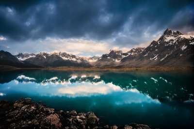 mountains, lake, reflection, clouds, sky, sunset, alps, nature, hiking, calm, relaxation, water surface, landscape reflection, calm water, mountaineering, travel, panorama, fresh air, escape to nature, travel photography