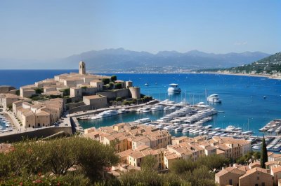 calvi, corsica, bay, city, harbor, marina, mediterranean, citadel, fortification, summer vacation, vacation, water, sky, horizon, summer, landscape, sandy beach, beach holiday, view, architecture, europe