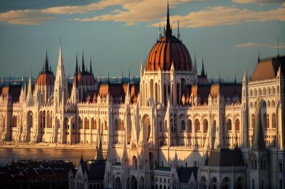 budapest, parliament, hungarian, gothic style, architecture, historical, buda castle, danube river, city view, nature, sunset, tourism, hungarian parliament, river, architectural landmark, urban landscape, neogothic, famous building, red roof, cathedral, metropolis