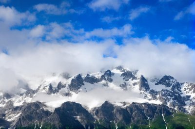 mountains, nature, glacier, sky, clouds, snow, alps, austria, tyrol, view, peak, hiking, eastern tyrol, kals, summer, scenery, panorama, natural beauty