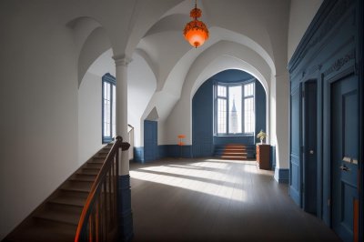 copenhagen, architecture, tower, stairs, windows, arch, light, bricks, floor, interior, cultural heritage, historic, route, tourist, space, lighting, dome, vaulted, round, pathway