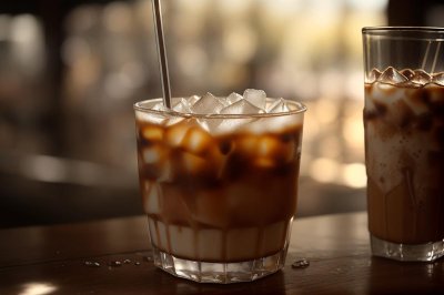 iced coffee, straw, milk, ice, sunlight, beverage, cold, interior, early morning, refreshing, cooling, focus, glass, blur, nature, sunset, coffee culture, black coffee, swirled, lactose-free, bronze, milk foam
