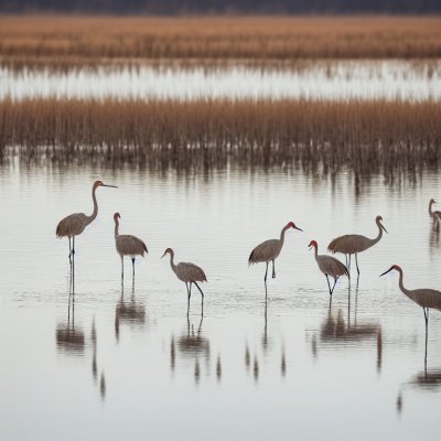 cranes, sandhill cranes, bird migration, nebraska, usa, nature, river, landscape, dawn, wings, blue, sunrise, birds in water, bird landing, wetlands, migration, wildlife, ground birds, bird behavior, birdsong, animal group behavior