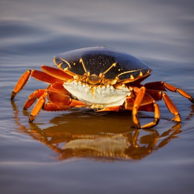 crab, beach, sea, natural, animal, shell, reflection, italian, claw, water, sand, surface, hard, coast, blue, biology, exoskeleton, nature, ecosystem, pond