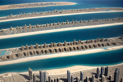 palm jumeirah, dubai, island, luxury real estate, artificial, coastline, resort, luxury, coastal city, nature, view, tourist destination, modern architecture, famous, attraction, sun, sand, marina, middle east, luxury travel, advanced technology, innovation