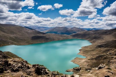 reservoir, lake, natural beauty, blue sky, clouds, mountains, terrain, nature, coastline, greenery, tourist attraction, rock formations, travel, panorama, hiking, peaceful, landscape, view, holiday, bodies of water