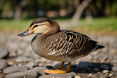 duck, animal, waterfowl, nature, feather, stone, pathway, animal portrait, wild, bird, outdoors, beauty of nature, wildlife, plumage, nature reserve, ecological, fauna, duckling, park, walk