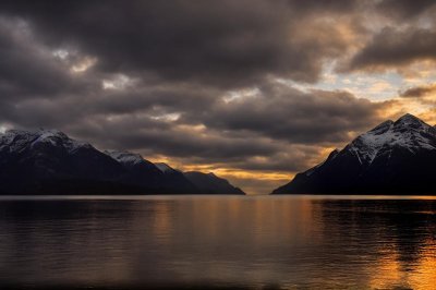 mountains, nature, sunset, sea, clouds, nordic landscapes, peaceful, panorama, lake, silence, reflection, calm, contemplation, scene, light, autumn, landscape photography, distance, bay, calm waters