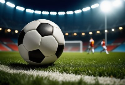 football, ball, grass, stadium, lights, nature, bokeh, macro, texture, leather, sport, tension, focus, dramatic, kickoff, penalty, field, night, cinematic, shallow depth, football game