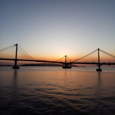 bridge, silhouette, sky, water, sunrise, architecture, sea, turkey, panorama, coast, tranquility, dawn, blue, sunset, blue sky, travel, horizon, engineering, nature, excursion