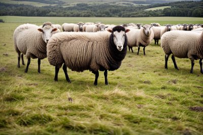 sheep, grass, flock, field, agriculture, pasture, outdoors, animal, green, meadow, farm, grazing, woolly, nature, pastureland, wool, shepherding, shepherd, idyllic, fodder
