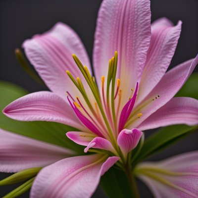 flower, lily, pink, nature, details, stamen, blossom, pollination, blurred background, outdoor, macro photography, beauty, season, summer, diversity, close-up, freshness, detail, insect, anter
